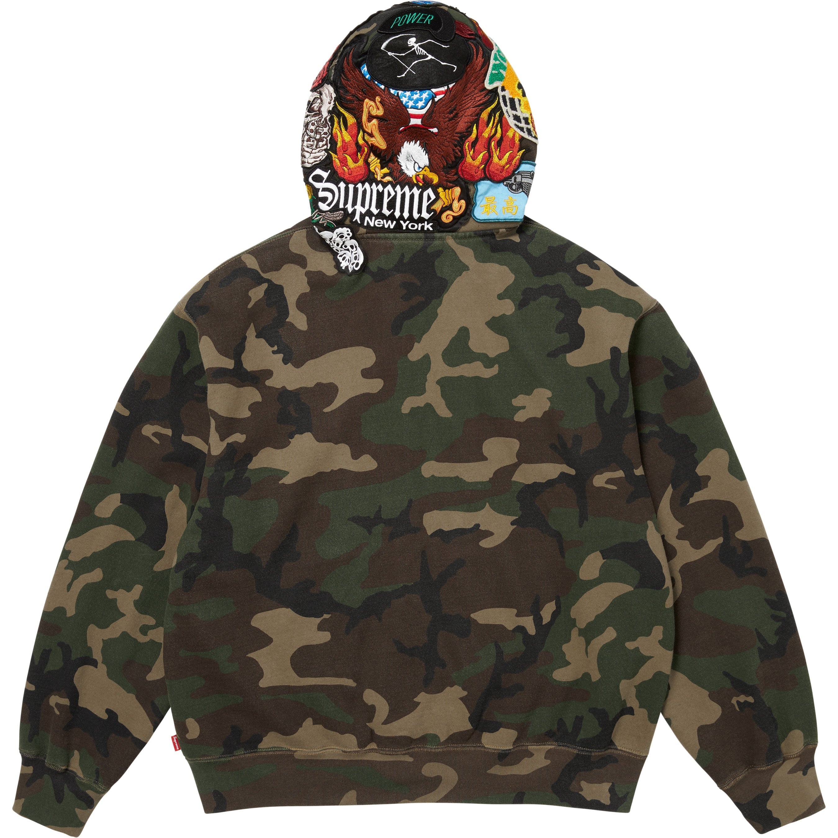 Patches Zip Up Hooded Sweatshirt view 4